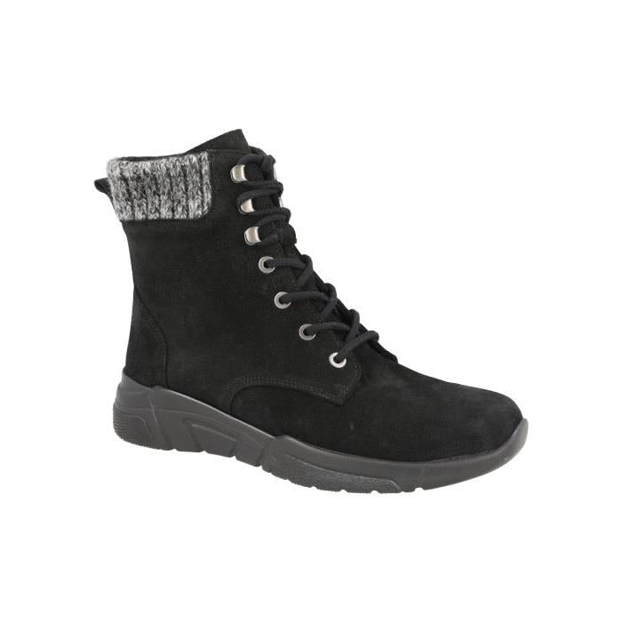 Women's Wide Fit DB Acre Boots in Black Suede - Image 3