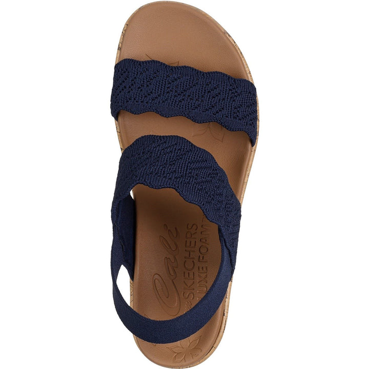 Women's Wide Fit Skechers 119591 Everlee Timeless Touch Sandals in Navy - Image 1