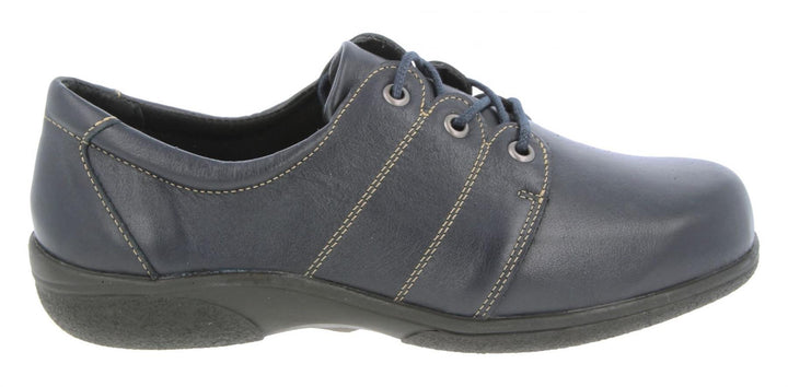 Womens Wide Fit DB Swan Shoes in Black Leather - Image 1