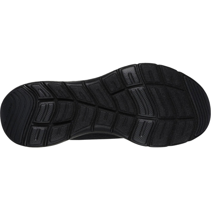 Women's Wide Fit Skechers 150201 Flex Appeal 5.0 New Path Trainer in Black - Image 1