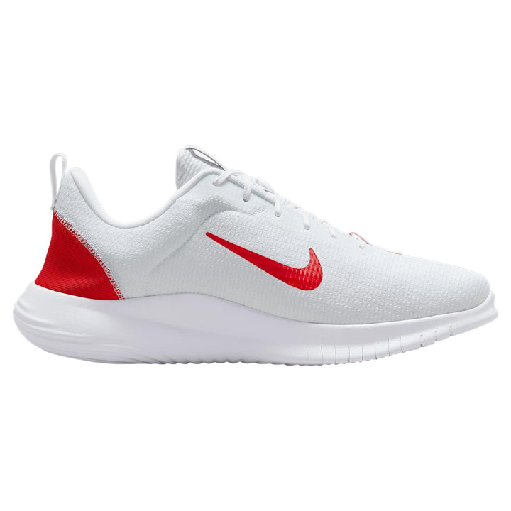 Men's Wide Fit Nike DV0744-102 Flex Experience Run 12 Running Trainers in White/Red - Image 1