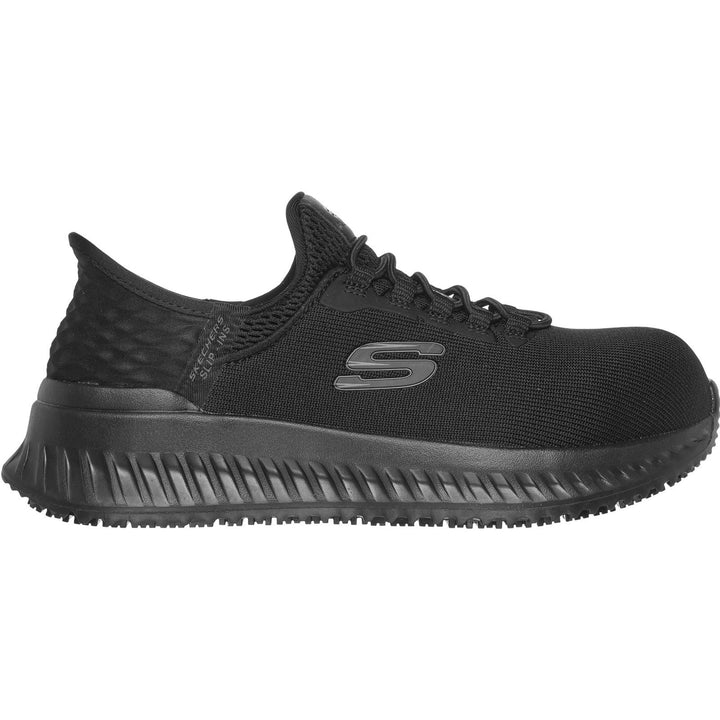 Women's Wide Fit Skechers 108152EC Slip-ins Work Tilido Ombray Safety Trainers in Black - Image 1