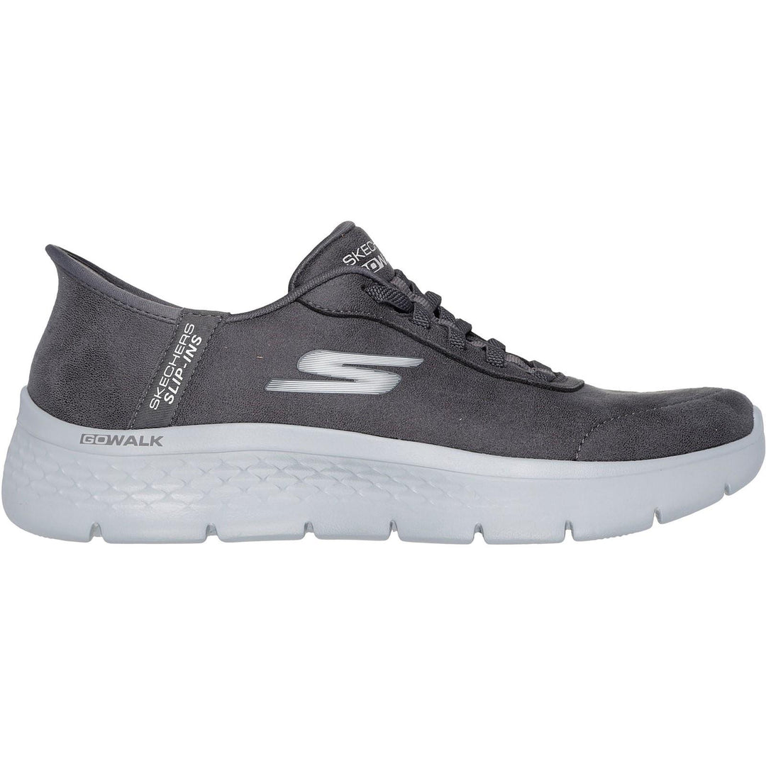 Women's Wide Fit Skechers 124837 Slip-ins Go Walk Flex Mali Trainers in Black - Image 6