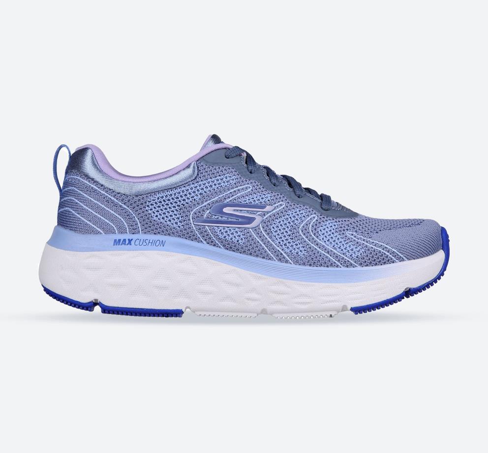 Women's Wide Fit Skechers 129120 Max Cushioning Delta Trainers - Blue/Lavender in Blue/Lavender - Image 1