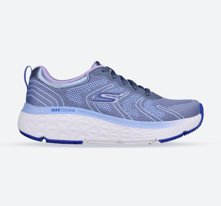 Women's Wide Fit Skechers 129120 Max Cushioning Delta Trainers - Blue/Lavender in Blue/Lavender - Image 1