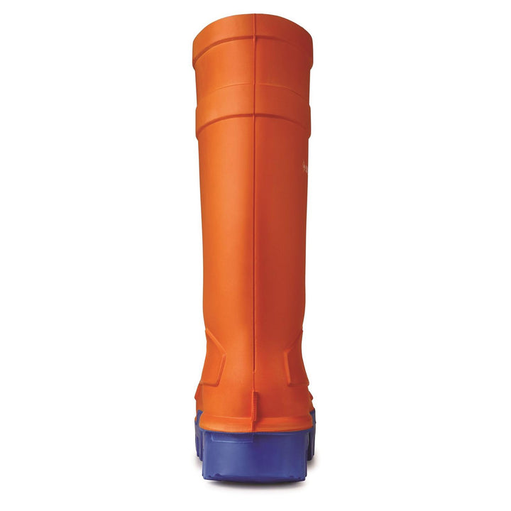Men's Wide Fit Dunlop Purofort Thermo Full Safety Wellington Boots in Orange - Image 1
