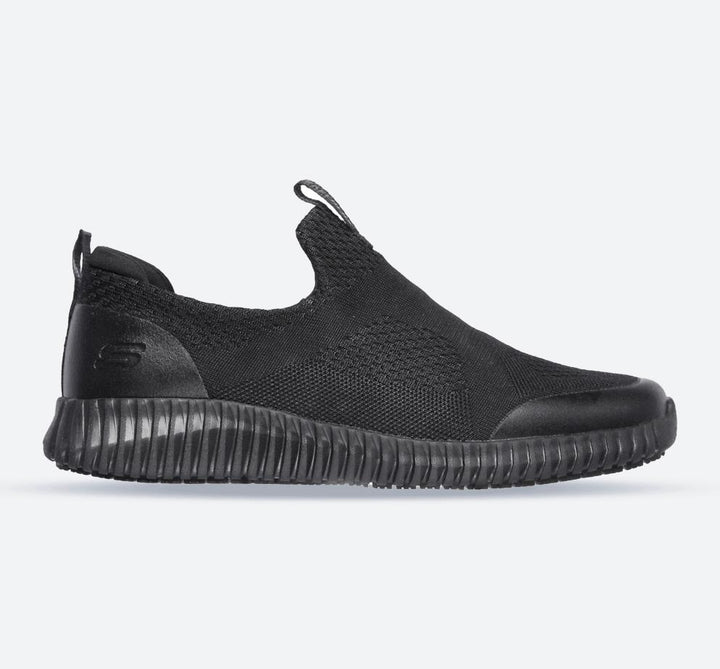 Men's Wide Fit Skechers 77501EC Cessnock Colleton Slip Resistant Trainers in Black - Image 1