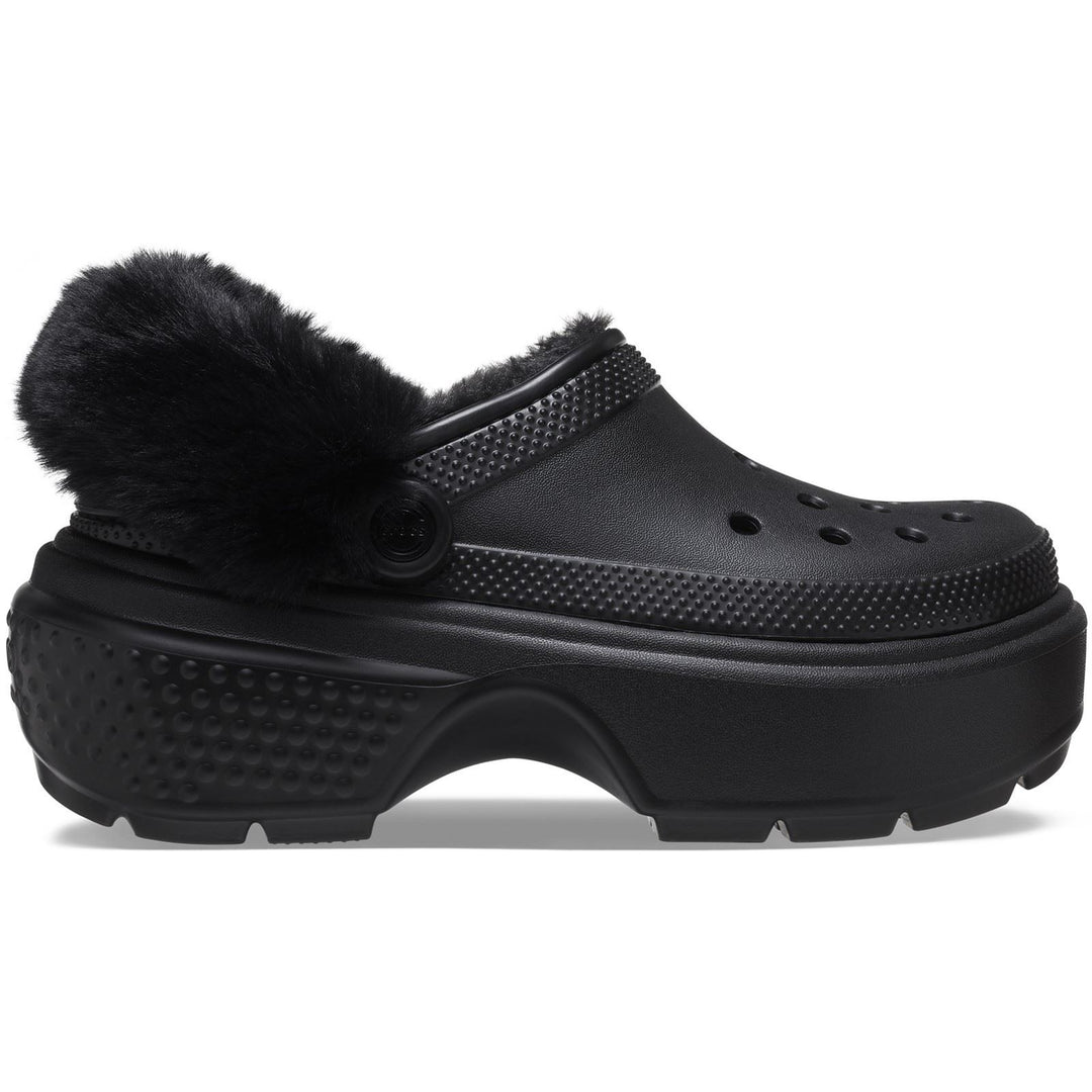 Women's Crocs 208546 Stomp Lined Clog in Black - Image 2