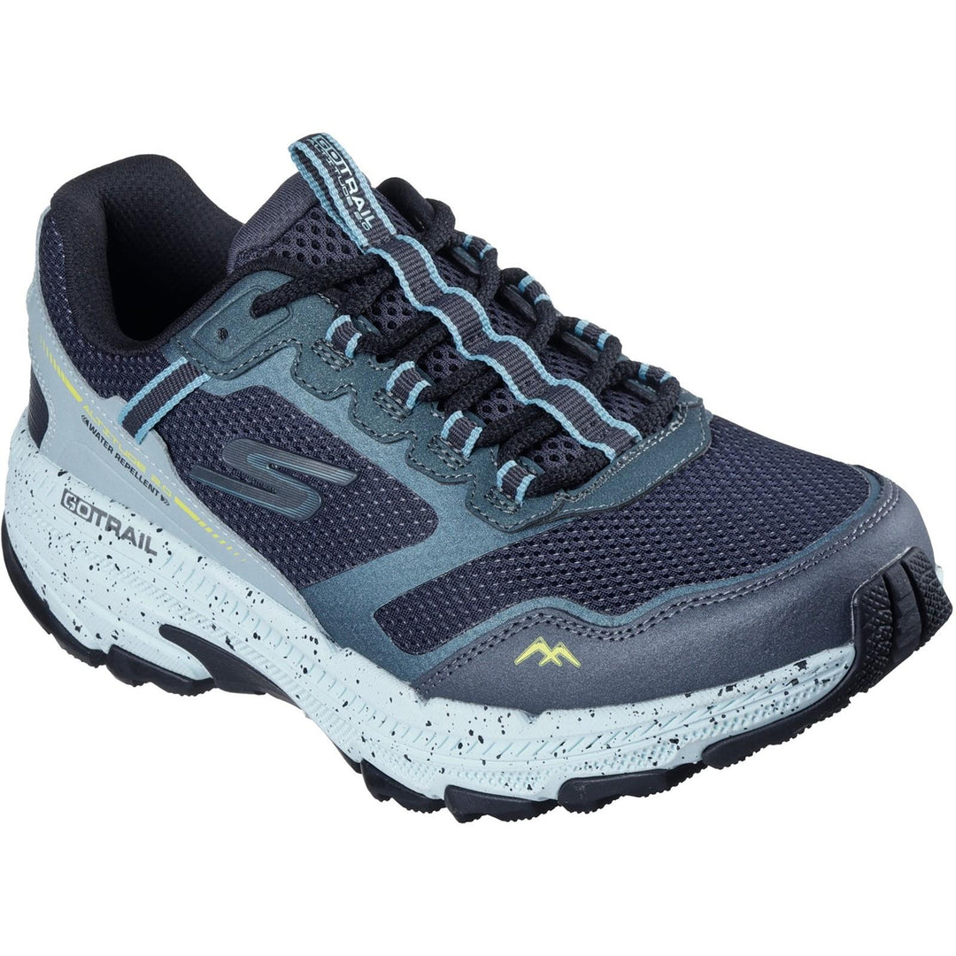 Women's Wide Fit Skechers 129525 Gorun Trail Altitude 2.0 Ravine Trainers in Navy/Aqua - Image 3