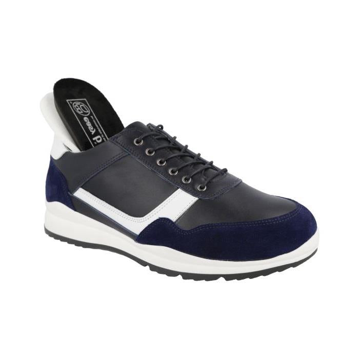 Men's Wide Fit DB Benedict Trainers in Black / Grey - Image 1