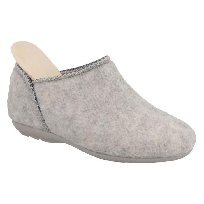 Women's Wide Fit DB Reedmace Ankle Slippers in Lilac Felt - Image 1