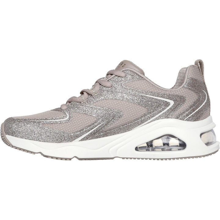 Women's Wide Fit Skechers 177411 Tres-Air Uno Glit Airy Trainers in Black - Image 1