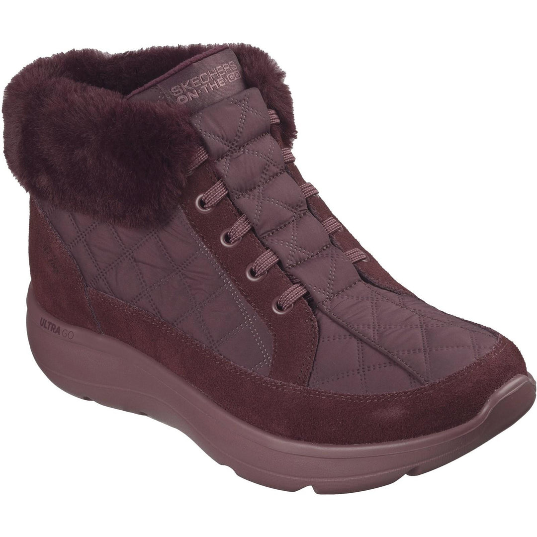 Women's Wide Fit Skechers 144841 On The Go Encore Boots in Burgundy - Image 3