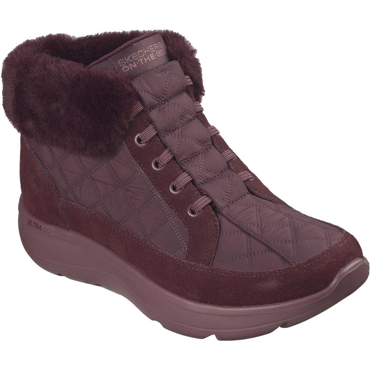 Women's Wide Fit Skechers 144841 On The Go Encore Boots in Burgundy - Image 1