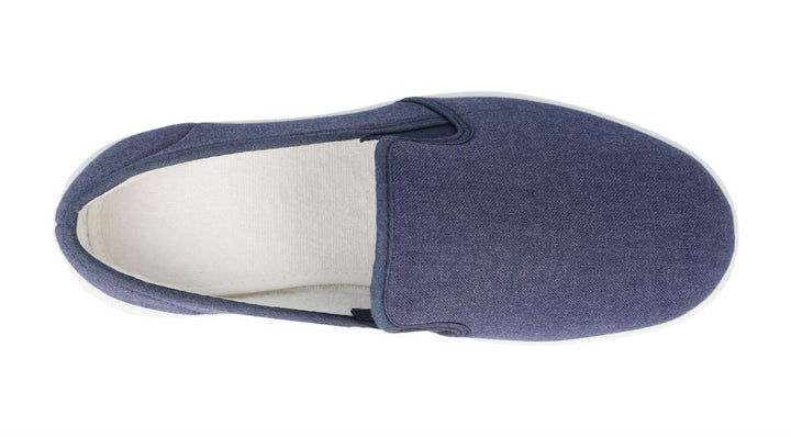 Mens Wide Fit DB Arnold Canvas in Denim Blue - Image 1