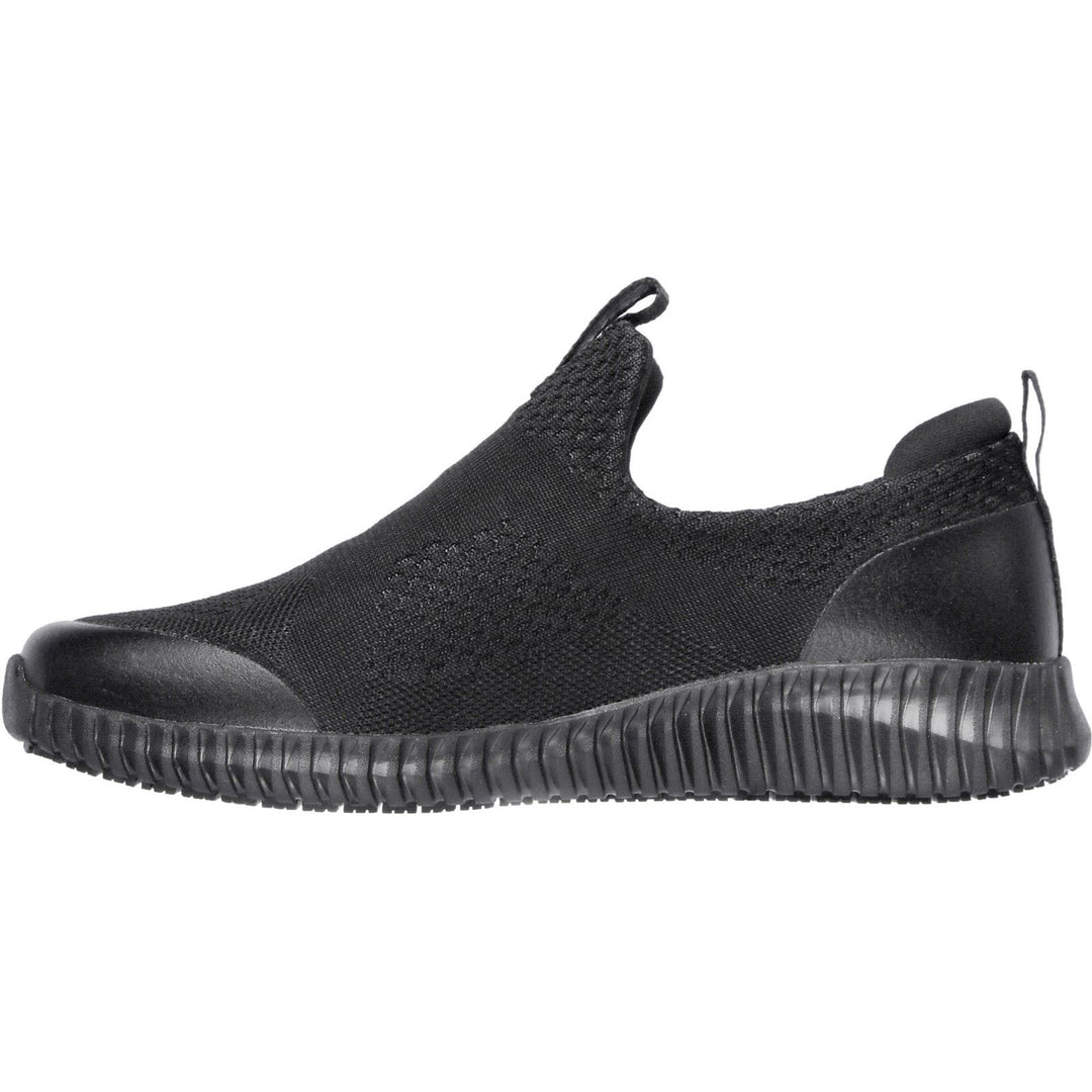 Men's Wide Fit Skechers 77501EC Cessnock Colleton Slip Resistant Trainers in Black - Image 4