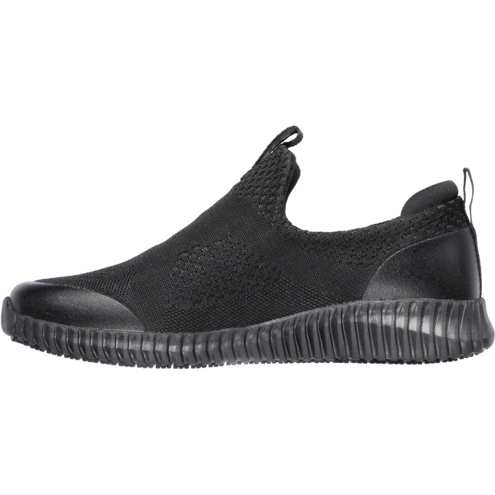 Men's Wide Fit Skechers 77501EC Cessnock Colleton Slip Resistant Trainers in Black - Image 1