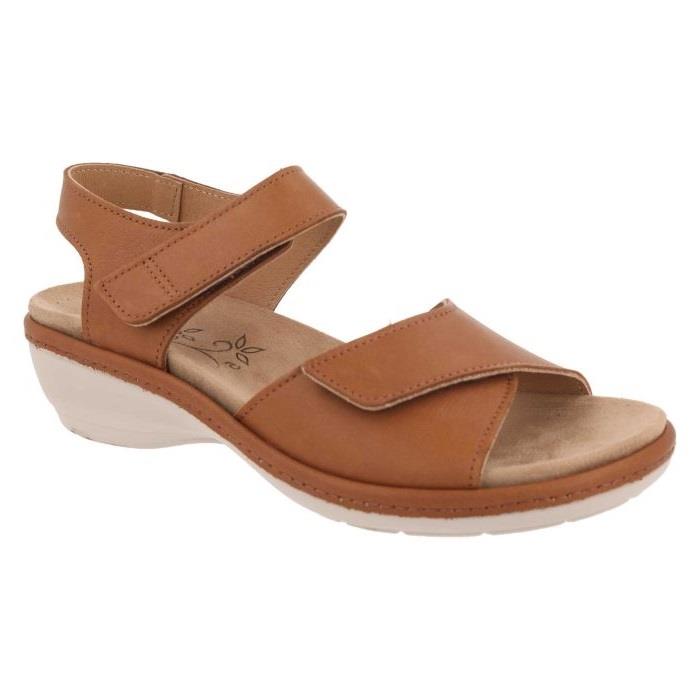 Women's Wide Fit DB Saxifrage Sandals in Black Leather - Image 10