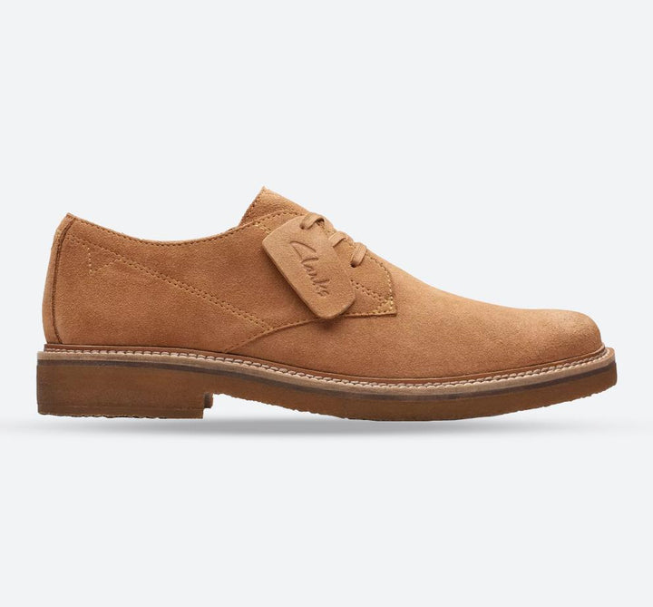Clarks Wide Fit Shoes Mens in Light Tan Suede - Image 1