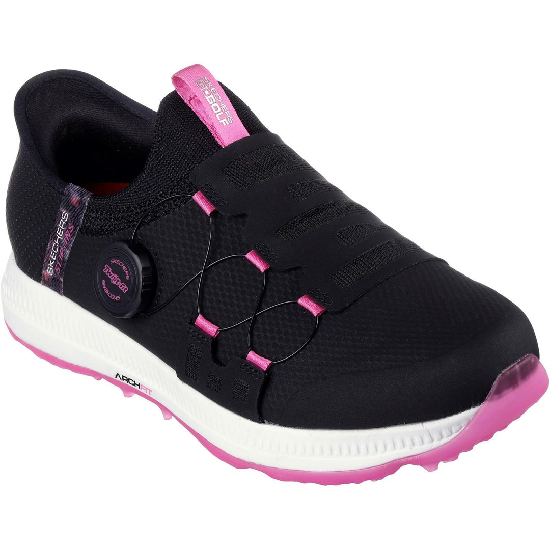Women's Wide Fit Skechers 123062 Slip-ins Waterproof Go Golf Elite 5 Trainers in Grey/Aqua - Image 3