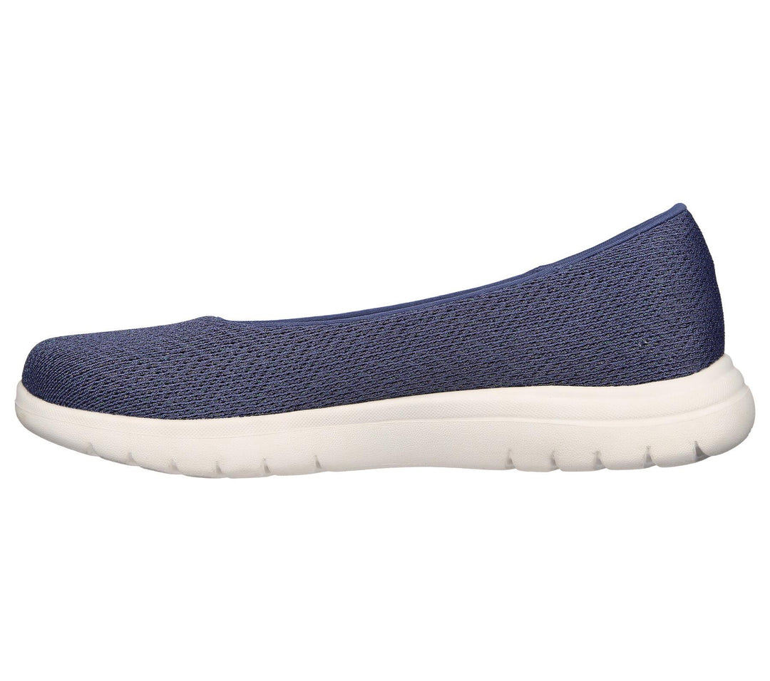 Womens Wide Fit Skechers 136530 Relaxed Fit Shoes in Navy - Image 2
