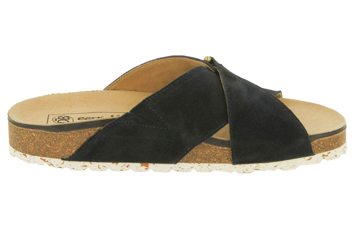 Womens Wide Fit DB Raja Sandals in Tan Suede - Image 1