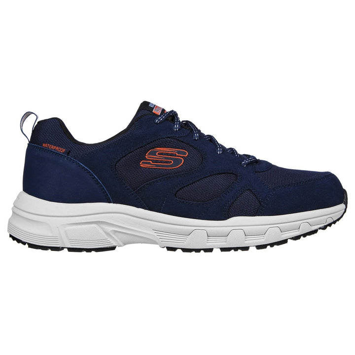 Men's Wide Fit Skechers 237348 Oak Canyon Sunfair Trekking Low Cut Trainers - Navy/Orange in Navy/Orange - Image 1