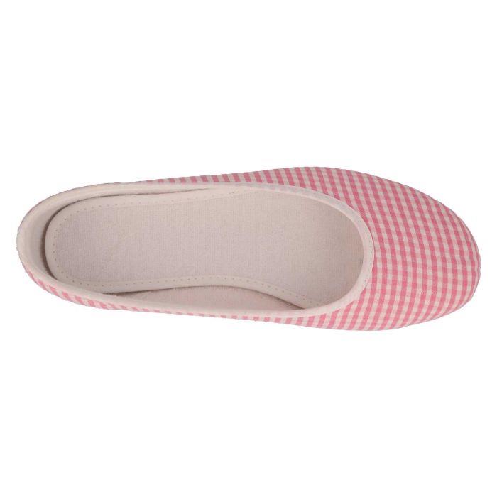 Women's Wide Fit DB Anenome Canvas Pumps in Blue Gingham Canvas - Image 1