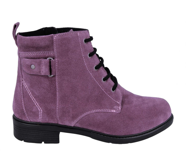 Womens Wide Fit DB Bayeux Boots in Black Nubuck - Image 1