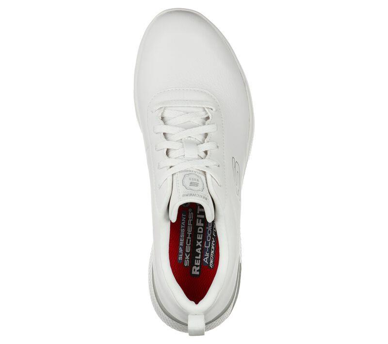 Women's Relaxed Fit Skechers 108010EC Marsing Gmina Work Shoes in White - Image 5