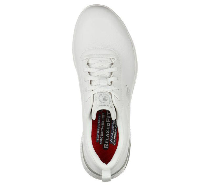 Women's Relaxed Fit Skechers 108010EC Marsing Gmina Work Shoes in White - Image 1