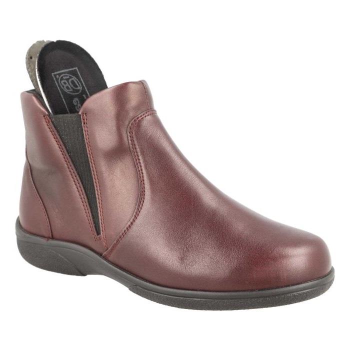 Women's Wide Fit DB Daylily Boots in Black Leather - Image 12