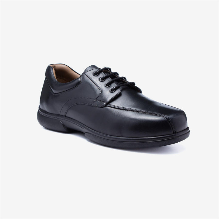 Mens Wide Fit Tredd Well Ross Shoes in Black - Image 1