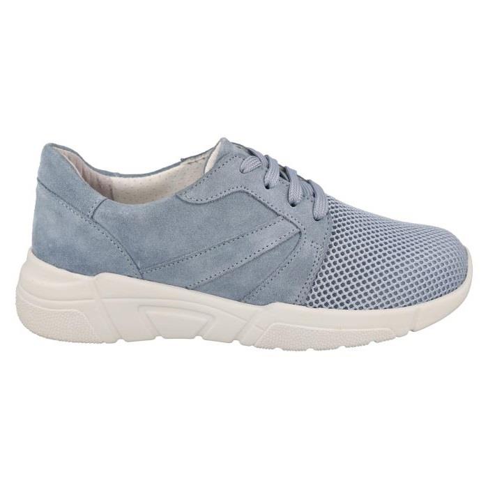 Women's Wide Fit DB Gabrielle Shoes in Blue Suede / Stretch - Image 1