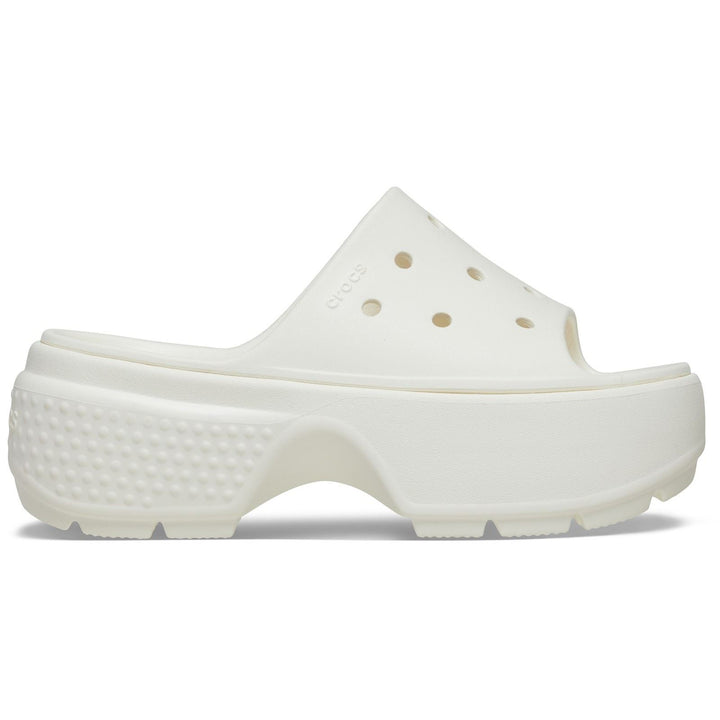 Women's Crocs 209346 Stomp Slippers in Chalk - Image 1