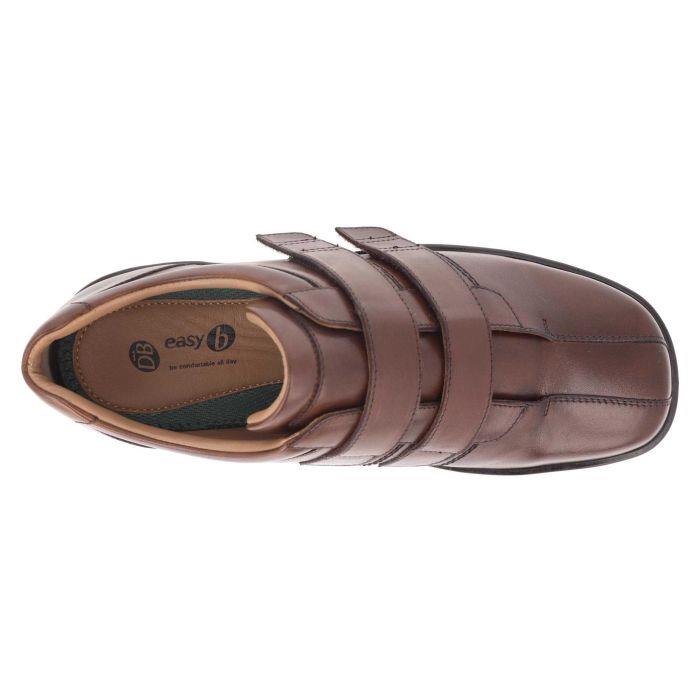 Men's Wide Fit DB Conrad Shoes in Black Leather - Image 9