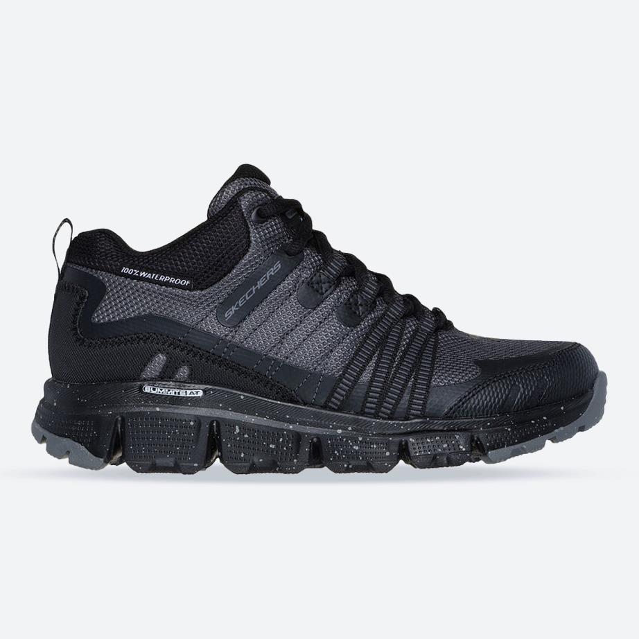 Women's Wide Fit Skechers 180186 Summits At Wynnwood Hiking Trainer Boots in Charcoal/Black - Image 1
