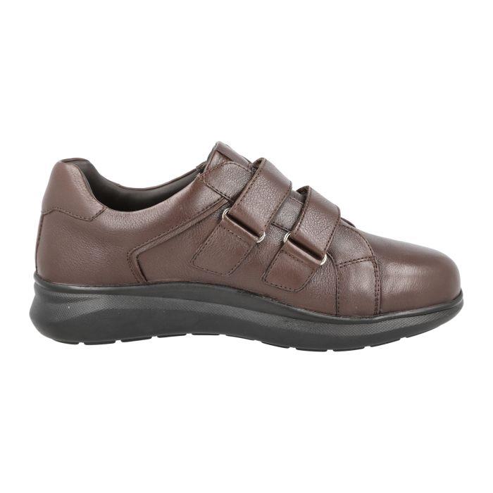 Men's Wide Fit DB Hugo Shoes in Black Leather - Image 1