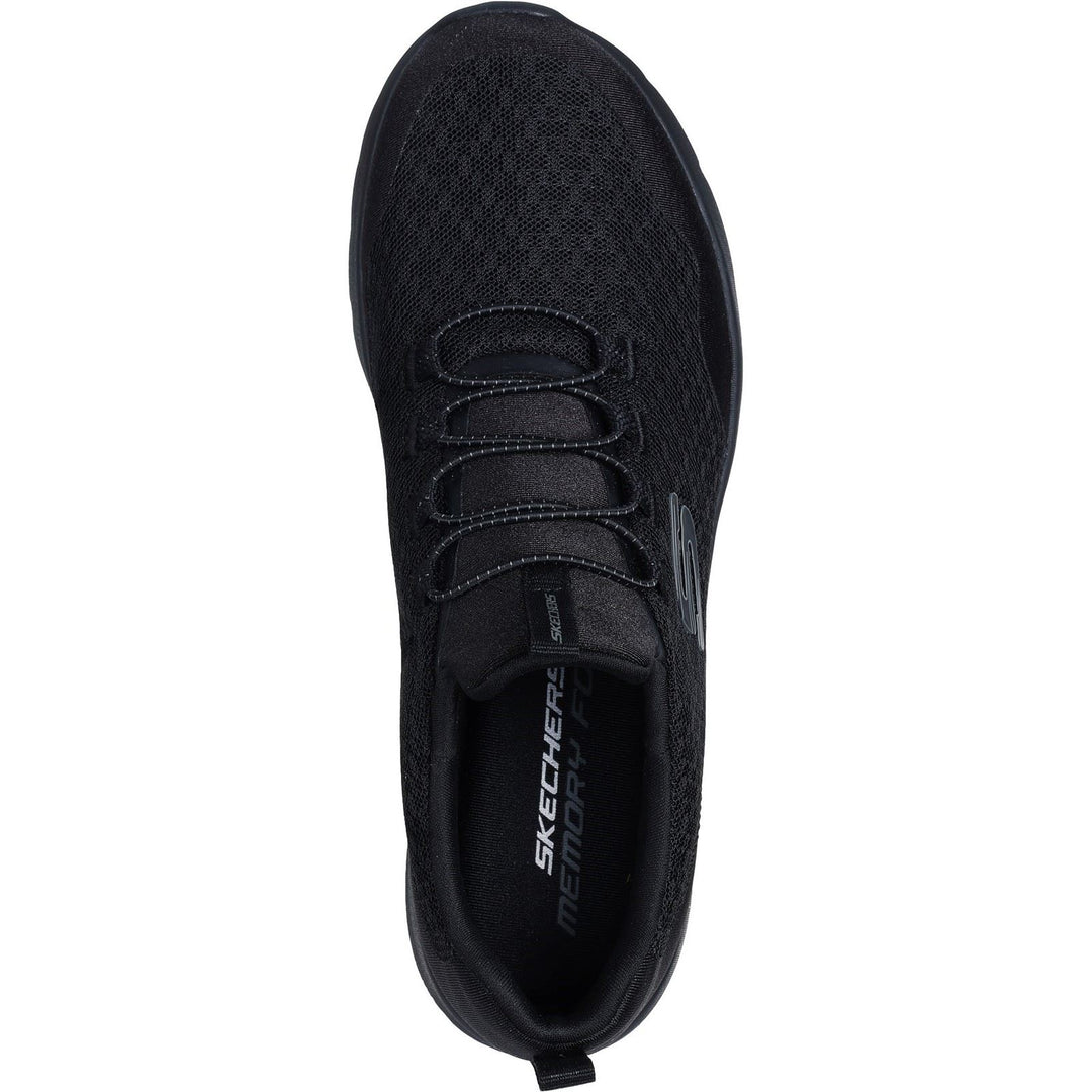 Women's Wide Fit Skechers 149657 Dynamight 2.0 Real Smooth Trainers - Black in Black - Image 5