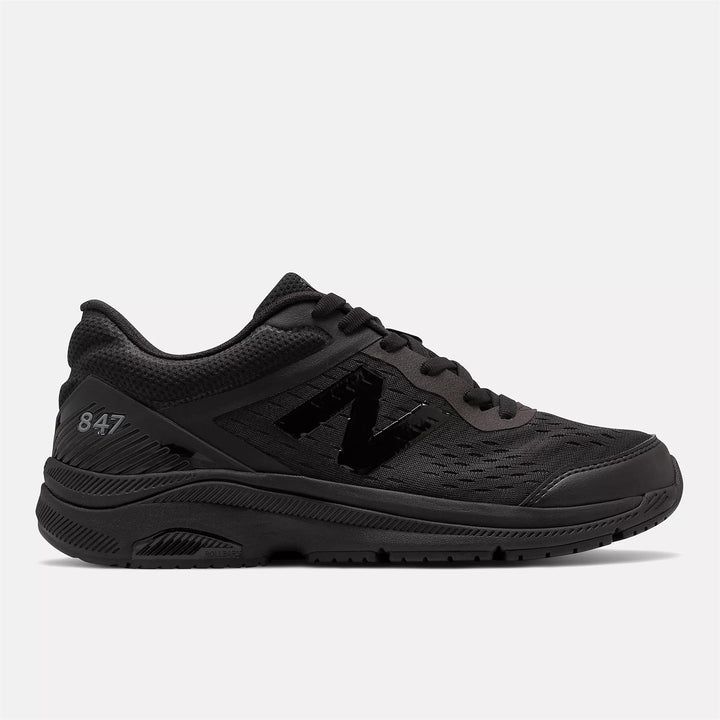 Men's Wide Fit New Balance MW847CB4 Rollbar Stability Walking Trainers in Black - Image 1