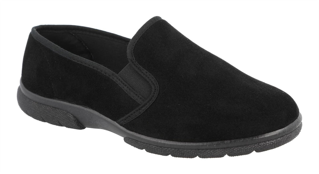 Men's Wide Fit DB Enzo Shoes in Black stretch - Image 3
