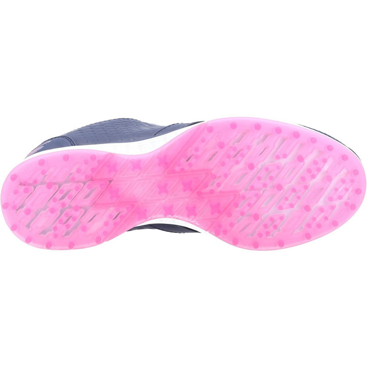 Womens Wide Fit Skechers 17003 Go Golf Elite 3 Grand Sports Trainers in Navy/Pink - Image 1