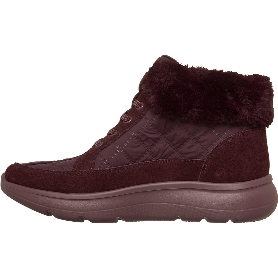 Women's Wide Fit Skechers 144841 On The Go Encore Boots in Burgundy - Image 4
