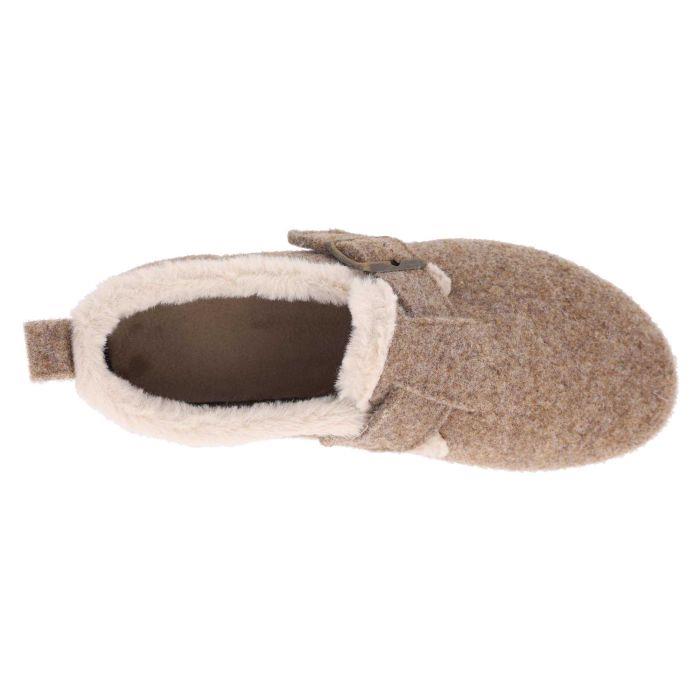Women's Wide Fit DB Gracie Buckle Slippers in Navy Felt - Image 15