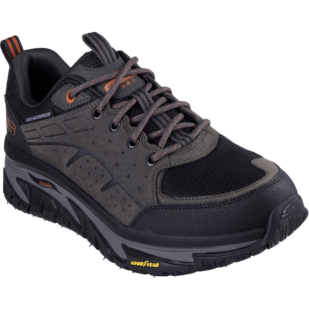 Men's Wide Fit Skechers 237488 Arch Fit Road Walker Vernal Trainers in Charcoal/Black - Image 3
