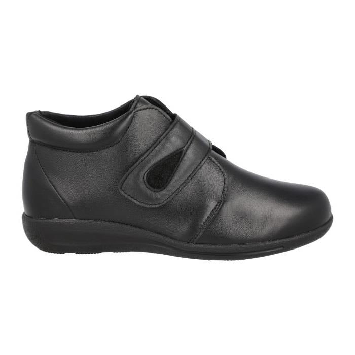 Women's Wide Fit DB Ferry Boots in Black Leather - Image 1