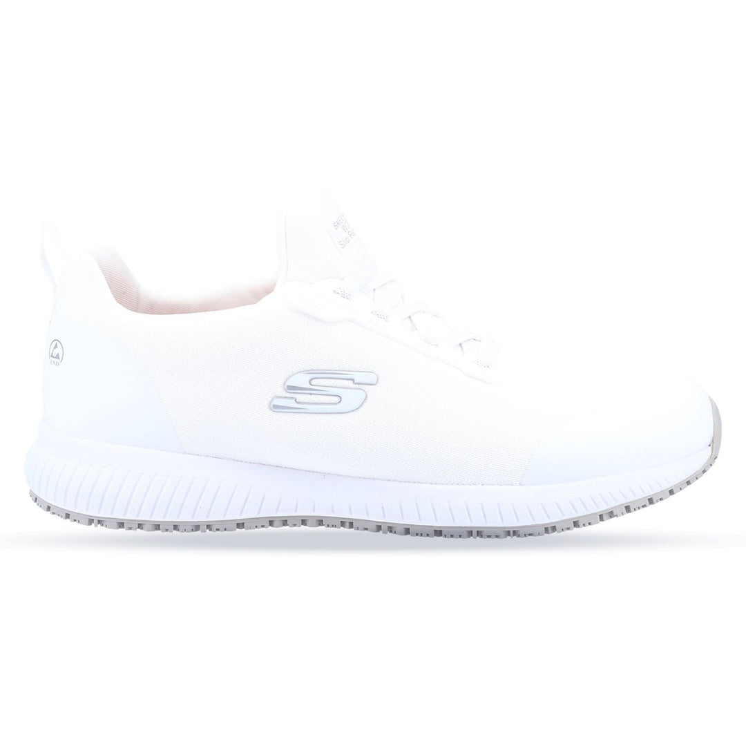 Men's Wide Fit Skechers 200051EC Squad Sr Myton Trainers - White in White - Image 1
