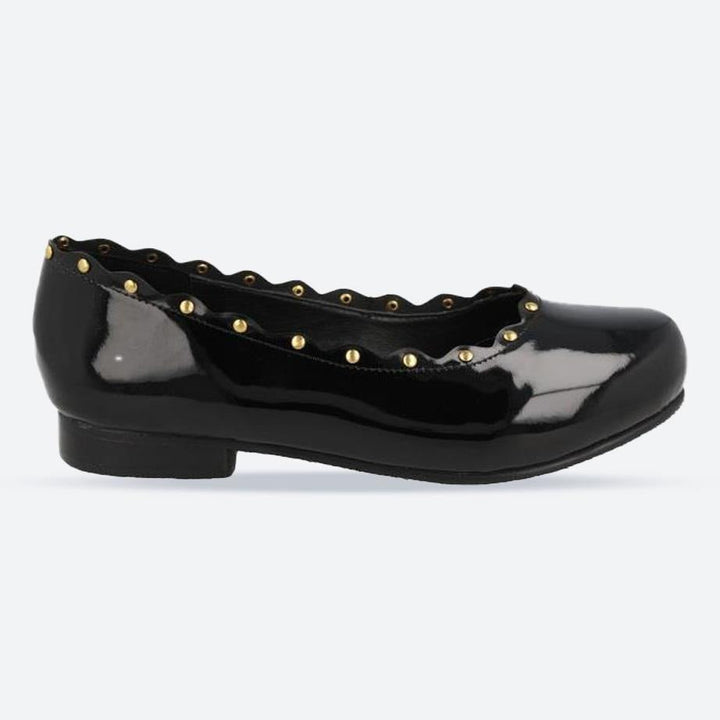 Women's Wide Fit DB Campbell Shoes in Black Patent - Image 1