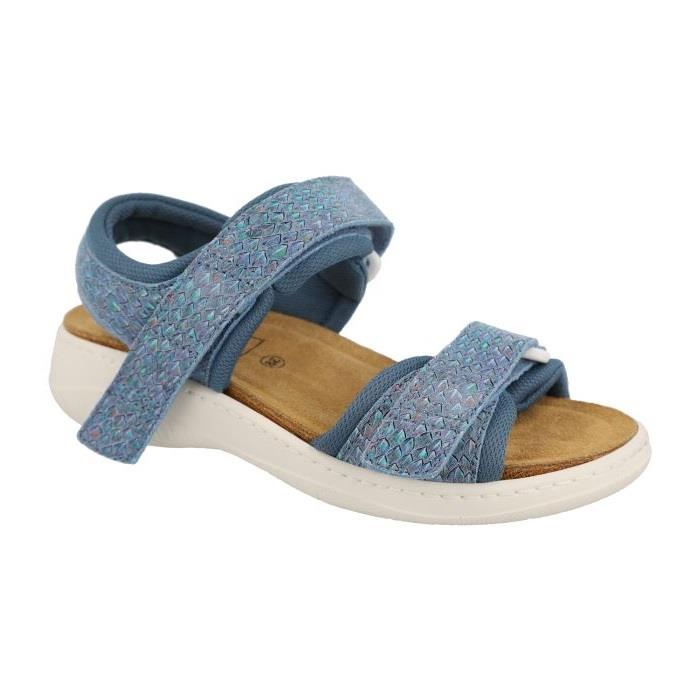 Women's Wide Fit DB Teal Sandals in Blue - Image 1