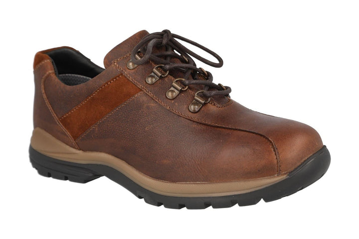 Mens Wide Fit DB Utah 2 Waterproof Hiking Shoes in Brown Pull Up Leather - Image 1
